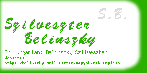 szilveszter belinszky business card